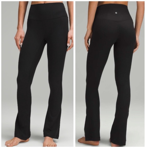 lululemon athletica Pants - Lululemon Align High Rise Ribbed Mini Flared Pant in Black SZ 0 EUC